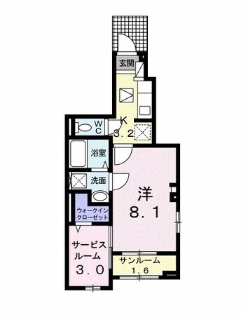 ヴィラヴェント・Ｓ．Ｈの物件間取画像